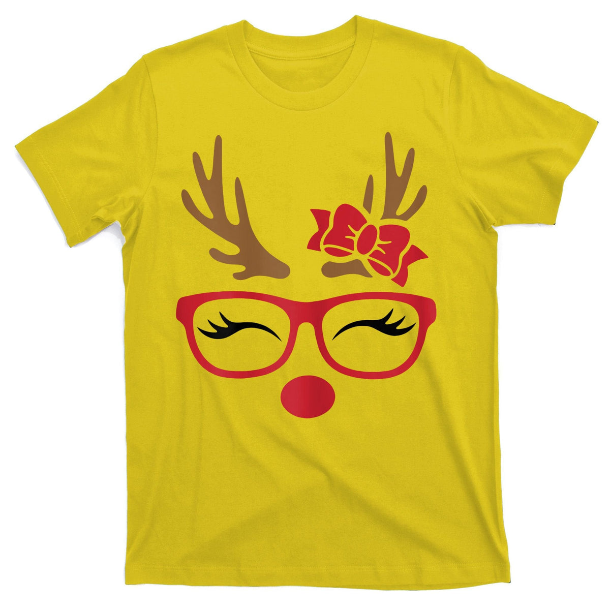 Reindeer Lady Messy Bun T-Shirt product image 3