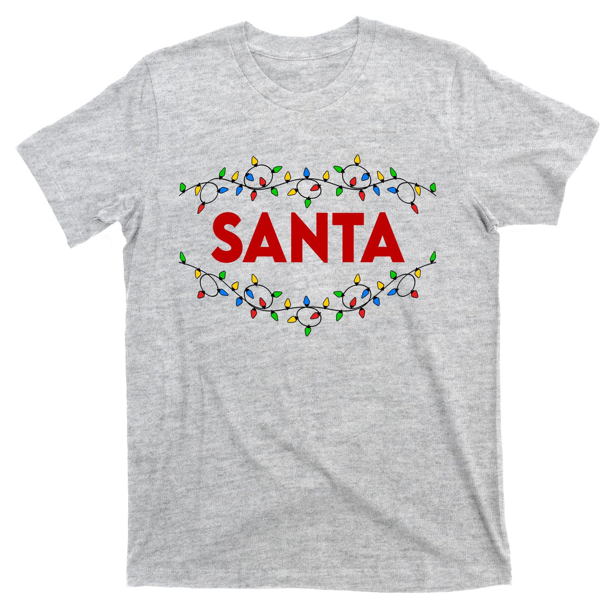 Santa Christmas Lights Funny Matching Couples T-Shirt product image 9