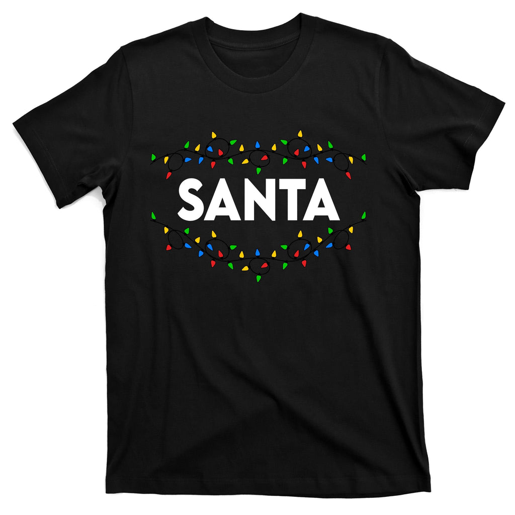 Santa Christmas Lights Funny Matching Couples T-Shirt product image 7