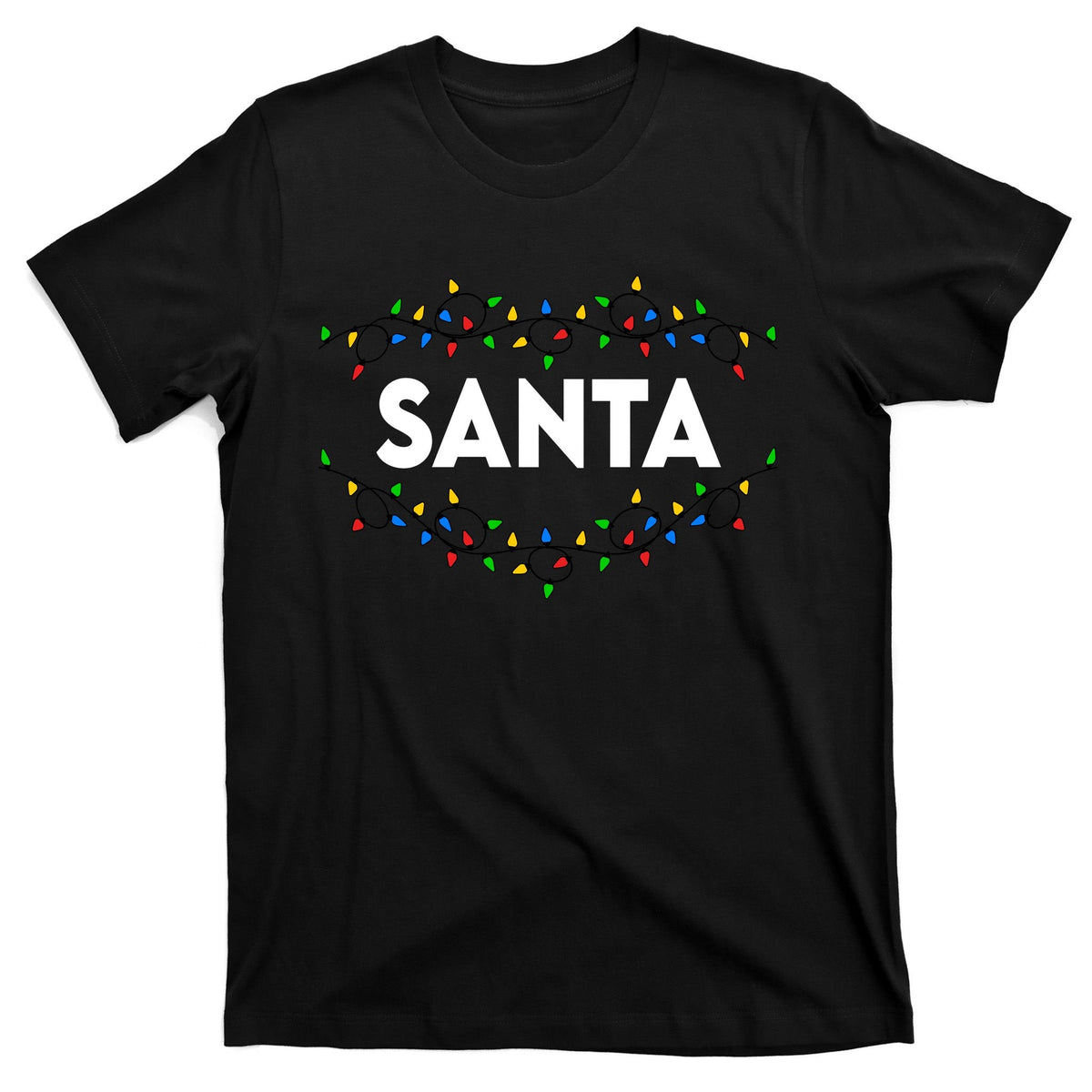 Santa Christmas Lights Funny Matching Couples T-Shirt product image 7