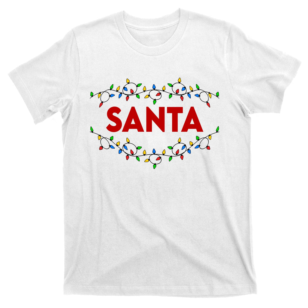 Santa Christmas Lights Funny Matching Couples T-Shirt product image 11