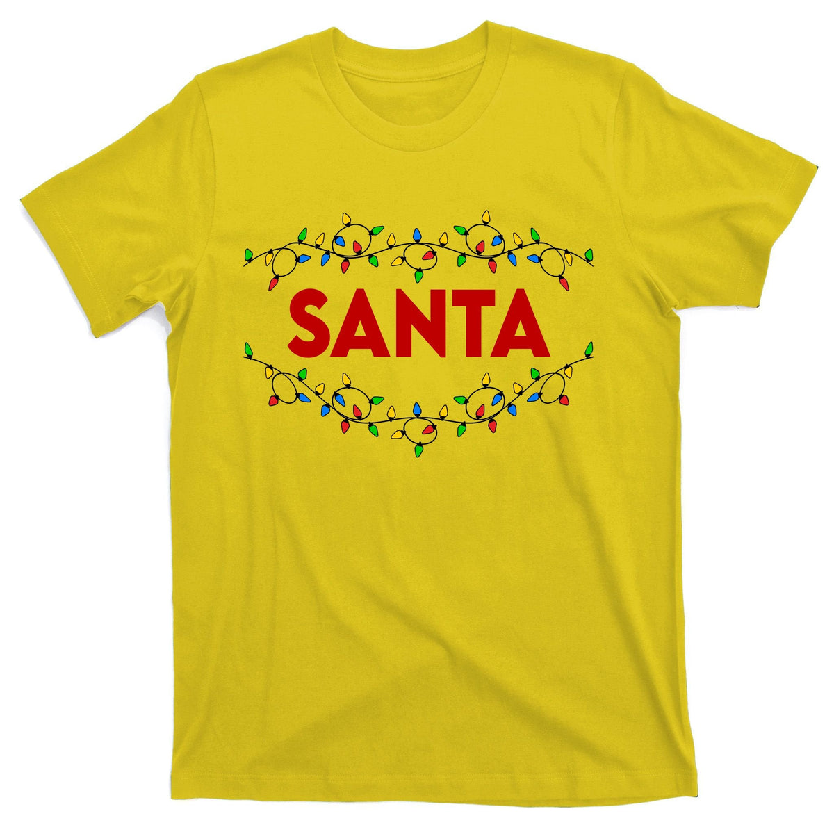 Santa Christmas Lights Funny Matching Couples T-Shirt product image 3