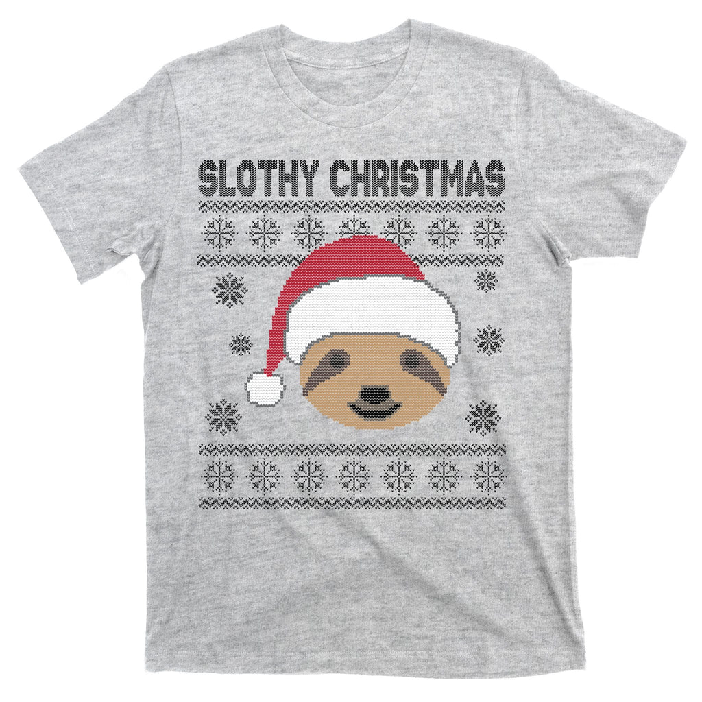 Slothy Christmas Ugly Sweater T-Shirt product image 9