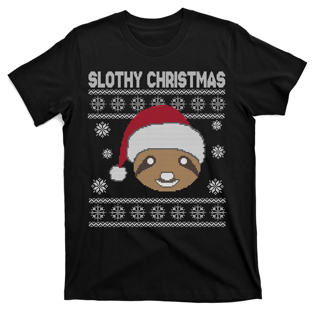 Slothy Christmas Ugly Sweater T-Shirt product image 7