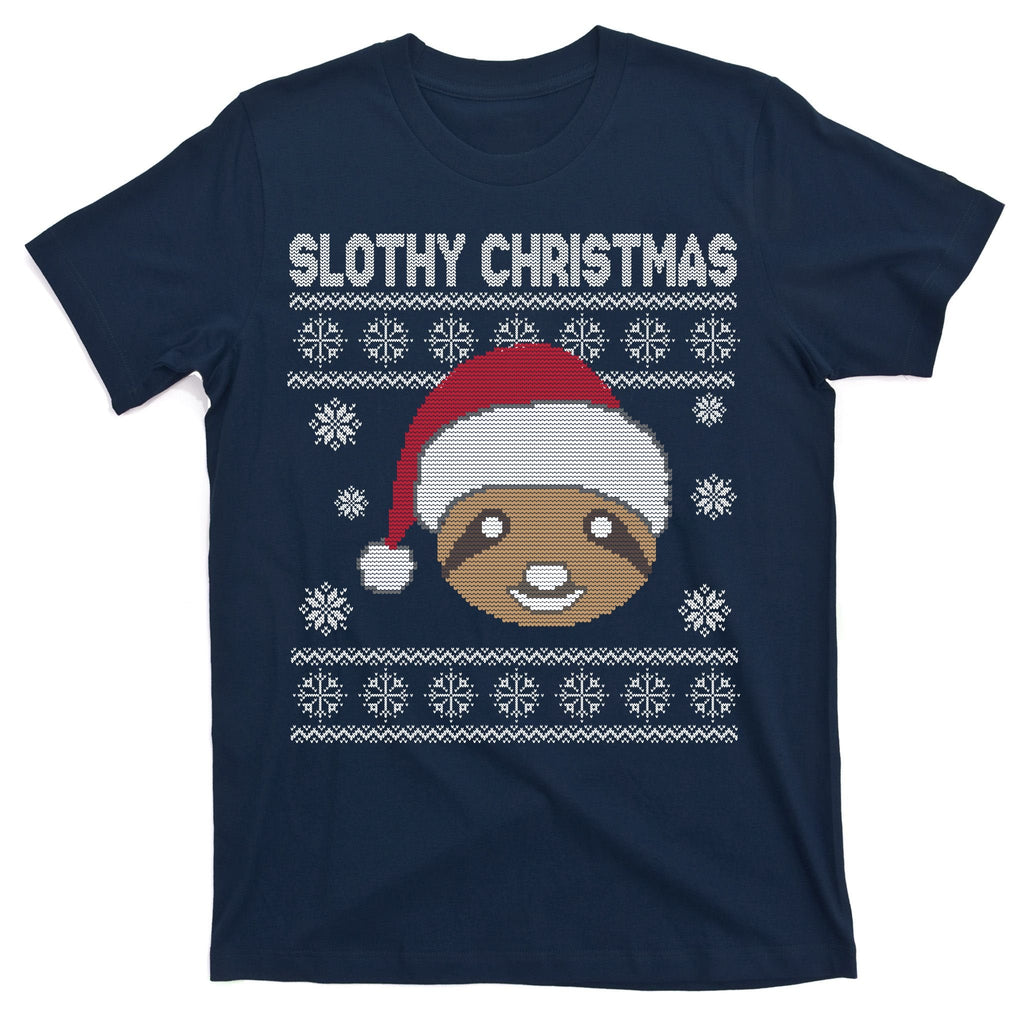 Slothy Christmas Ugly Sweater T-Shirt product image 1