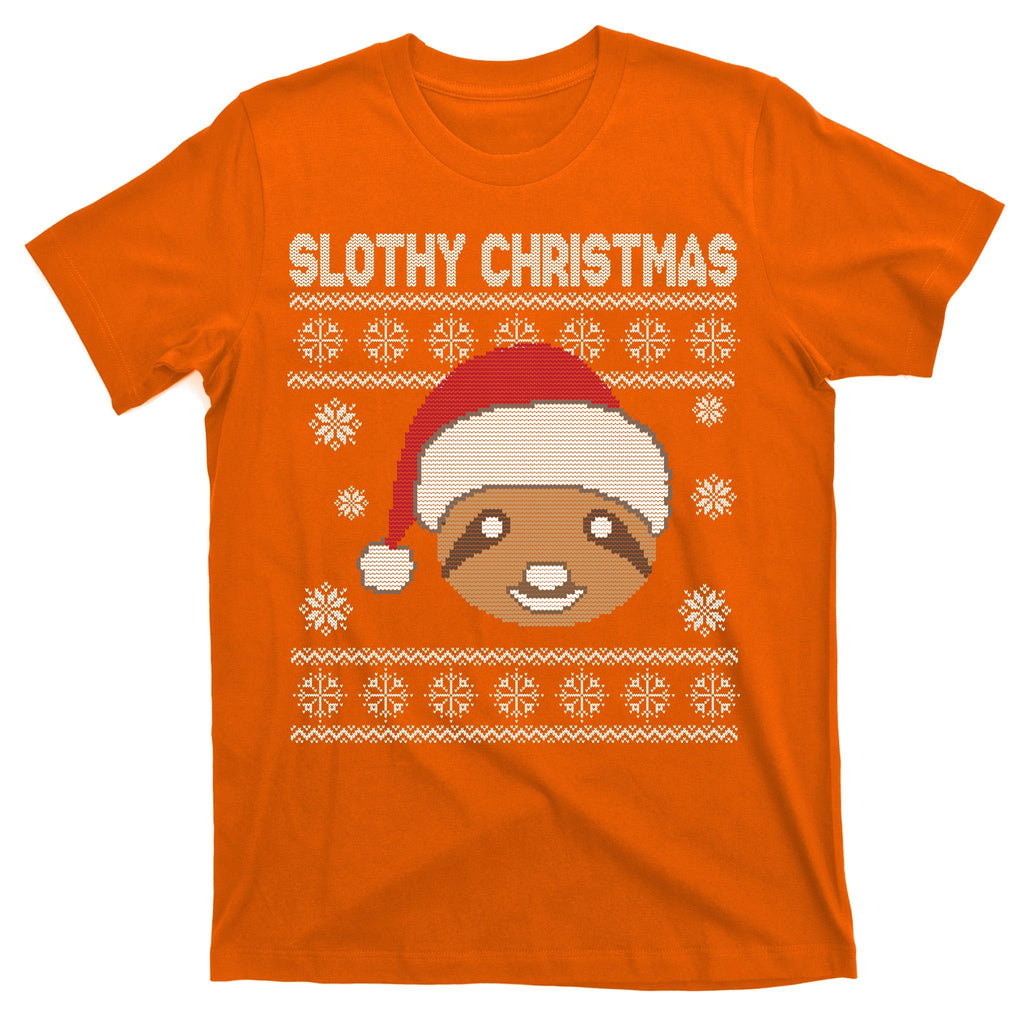 Slothy Christmas Ugly Sweater T-Shirt product image 5