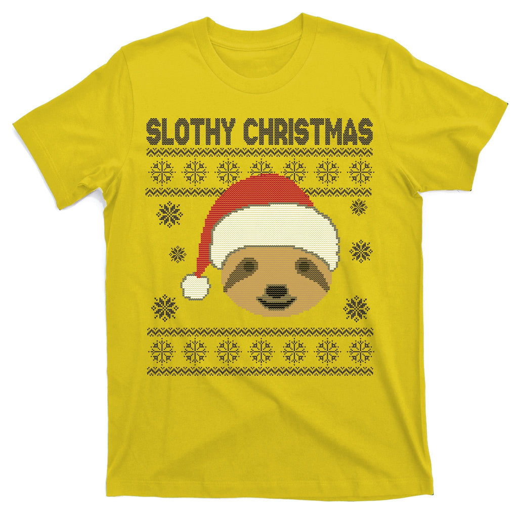 Slothy Christmas Ugly Sweater T-Shirt product image 3