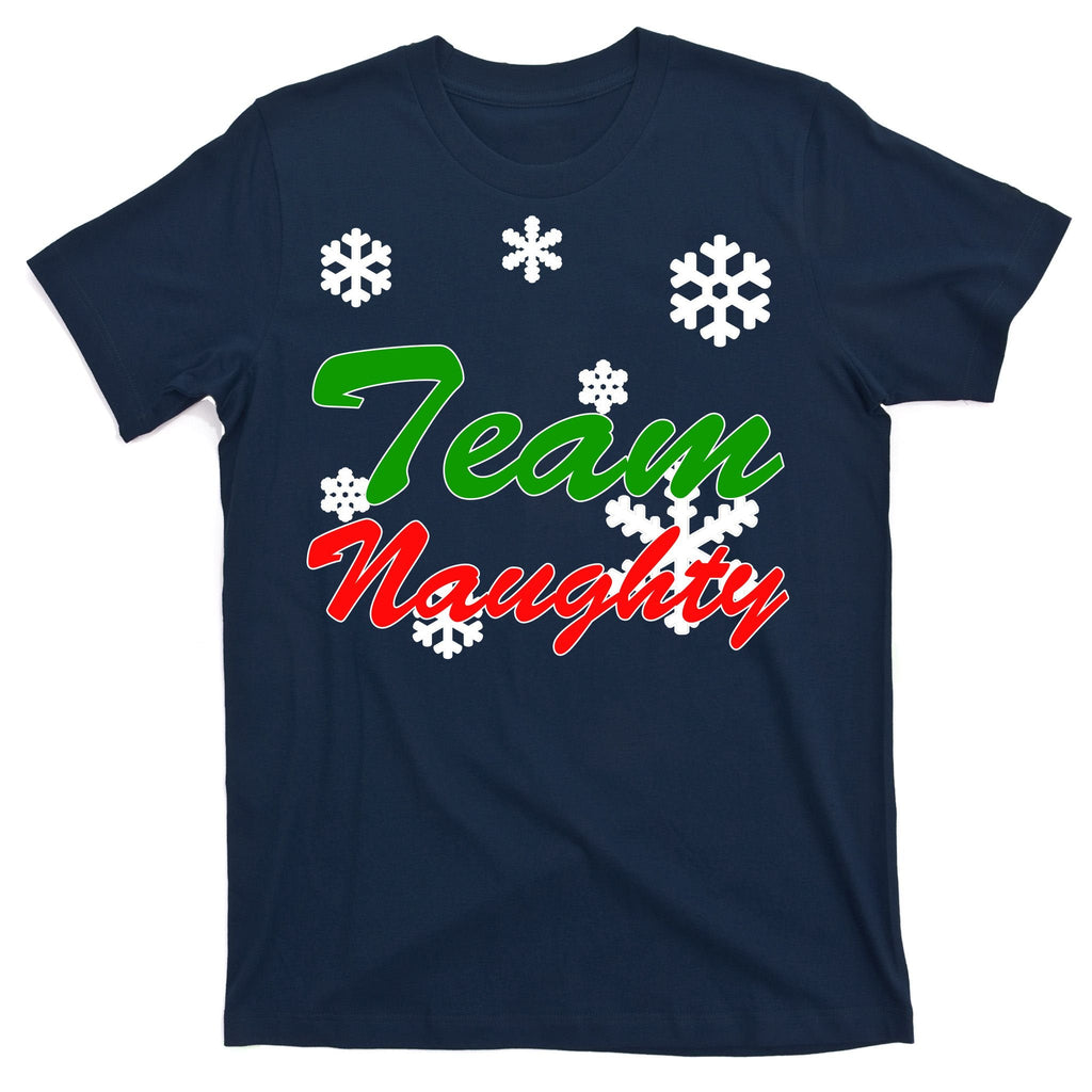 Team Naughty Matching Christmas T-Shirt product image 1