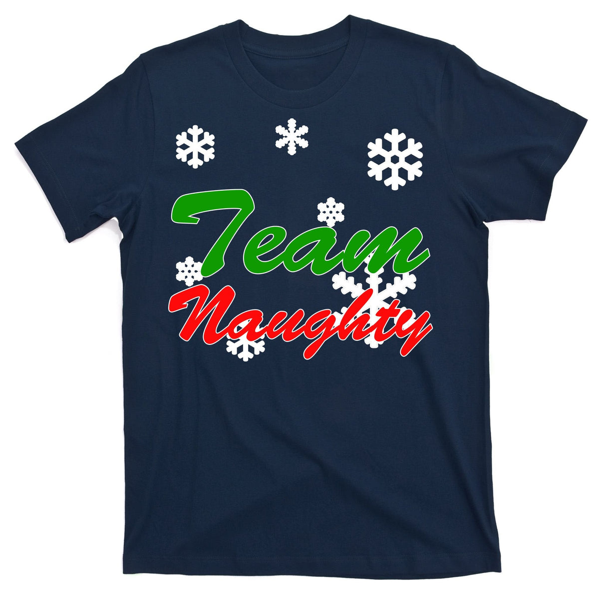 Team Naughty Matching Christmas T-Shirt product image 1