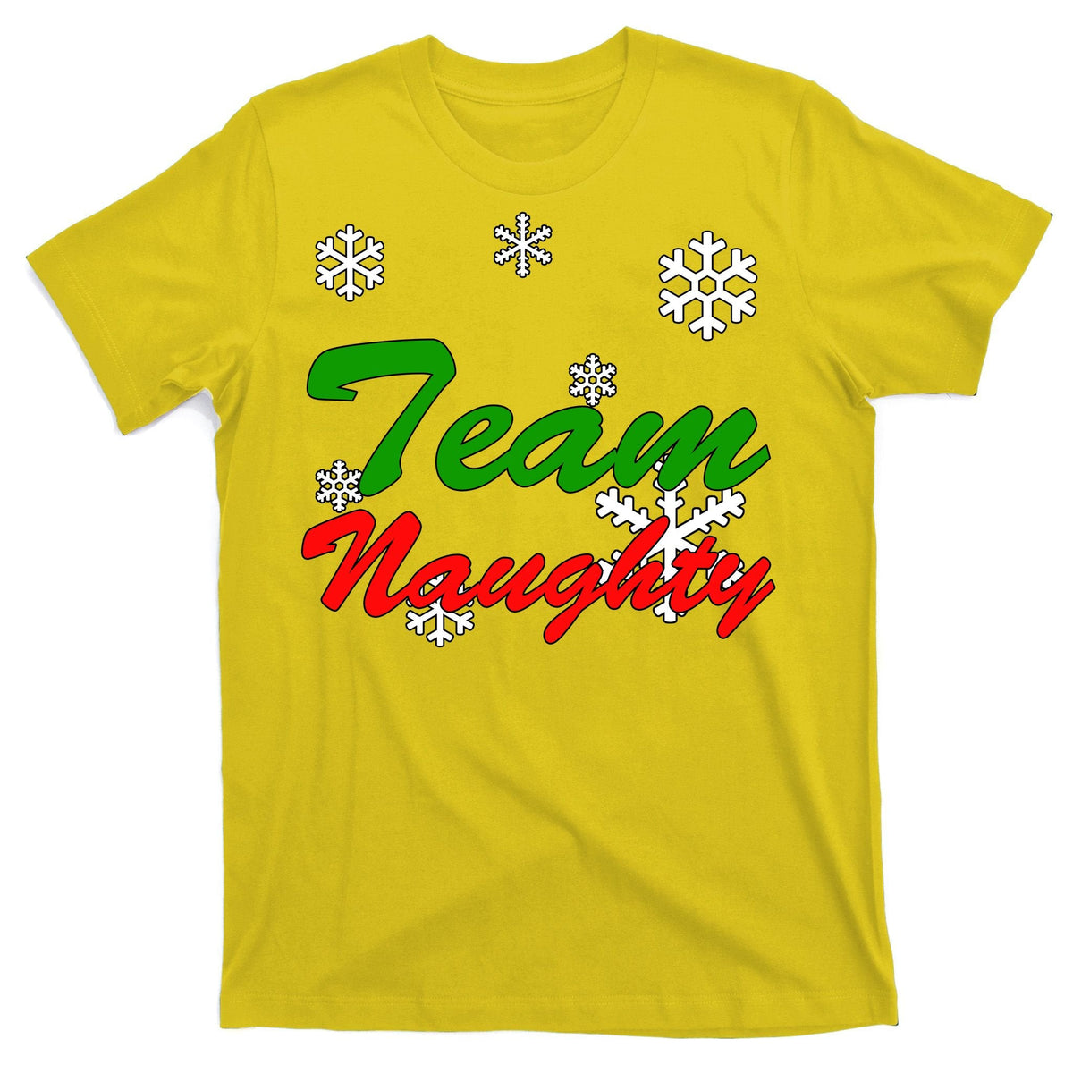 Team Naughty Matching Christmas T-Shirt product image 3