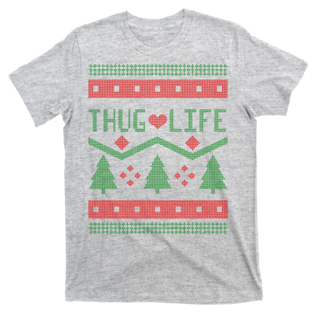 Thug Life Ugly Christmas Sweater T-Shirt product image 9