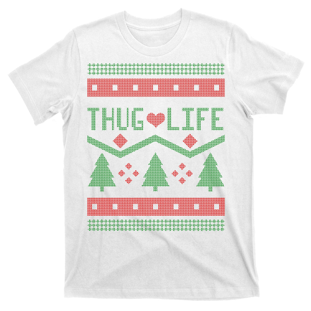Thug Life Ugly Christmas Sweater T-Shirt product image 11