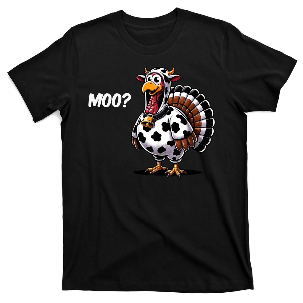 Turkey Moo Cow Funny Thanksgiving T-Shirt product image 7