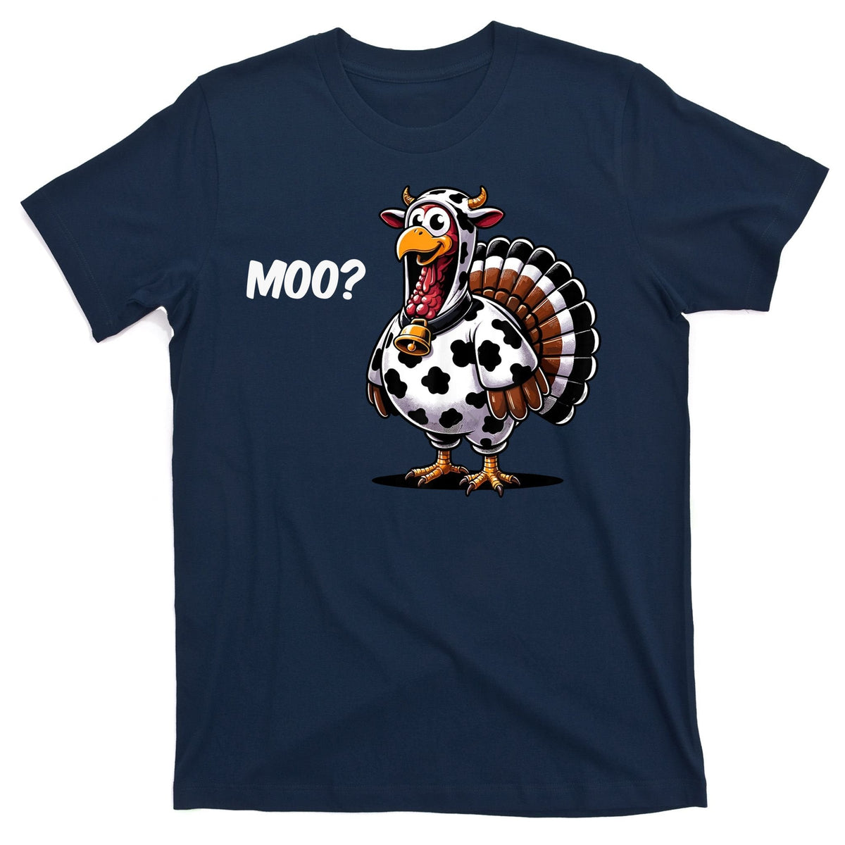 Turkey Moo Cow Funny Thanksgiving T-Shirt product image 1