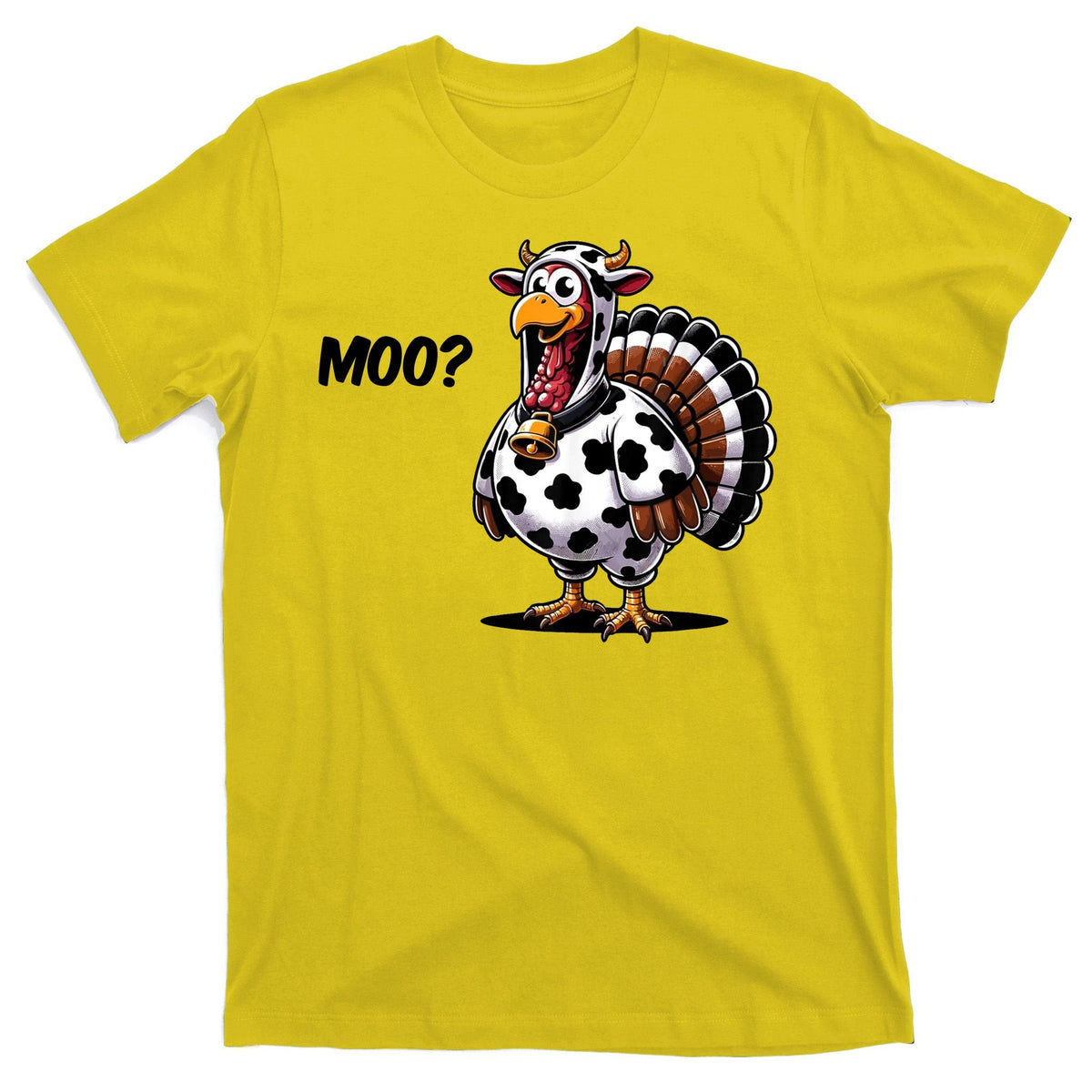 Turkey Moo Cow Funny Thanksgiving T-Shirt product image 3