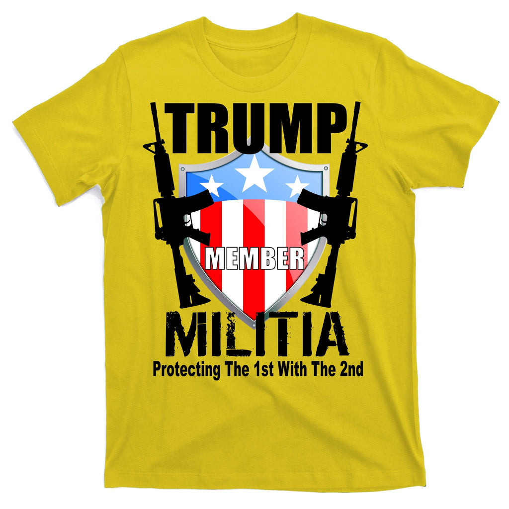 Trump Militia Protecting The 1st With 2nd T-Shirt product image 3
