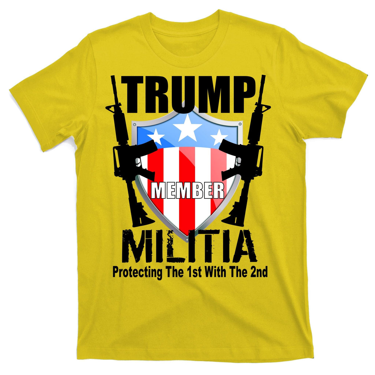 Trump Militia Protecting The 1st With 2nd T-Shirt product image 3