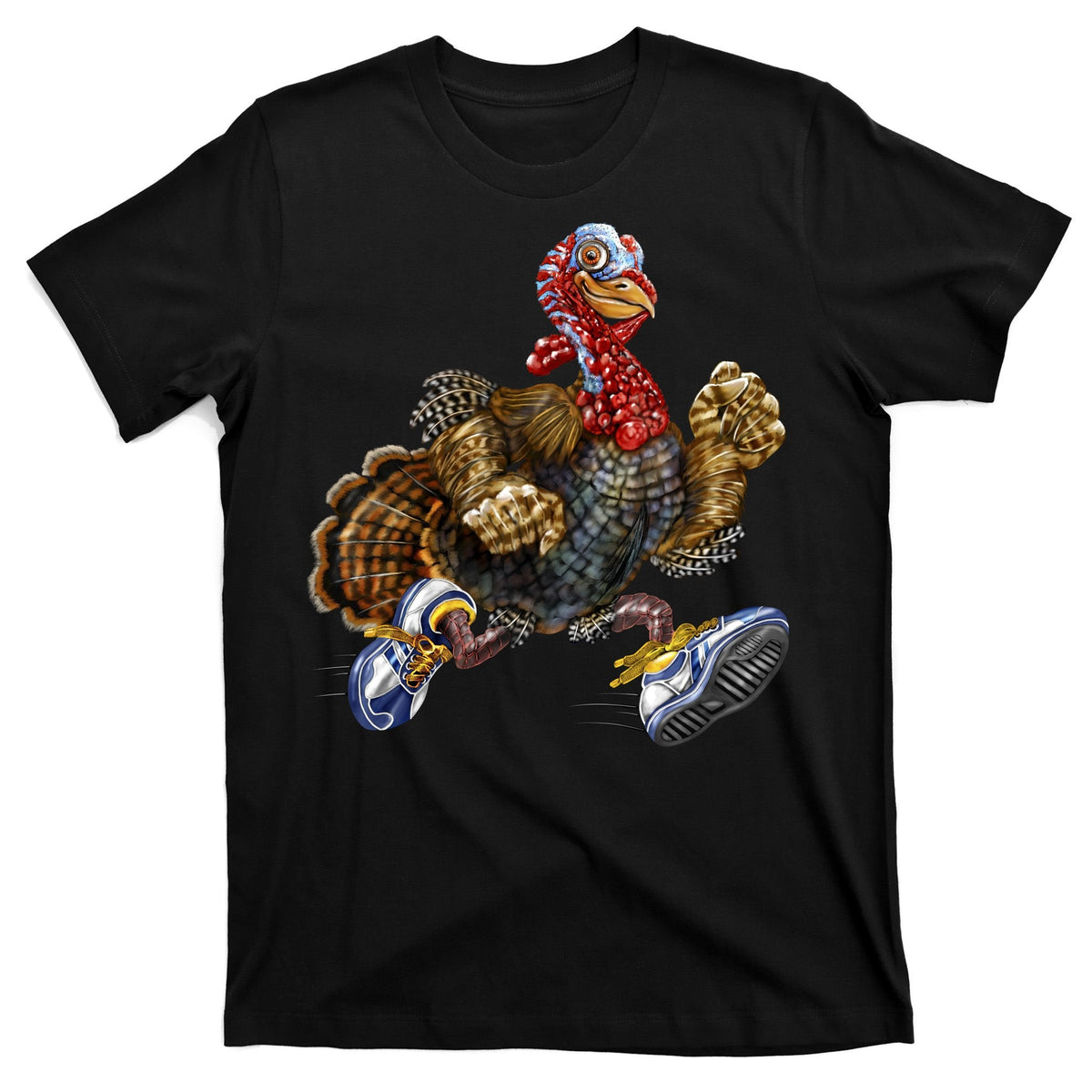 Turkey Running In Action Thanksgiving T-Shirt product image 7