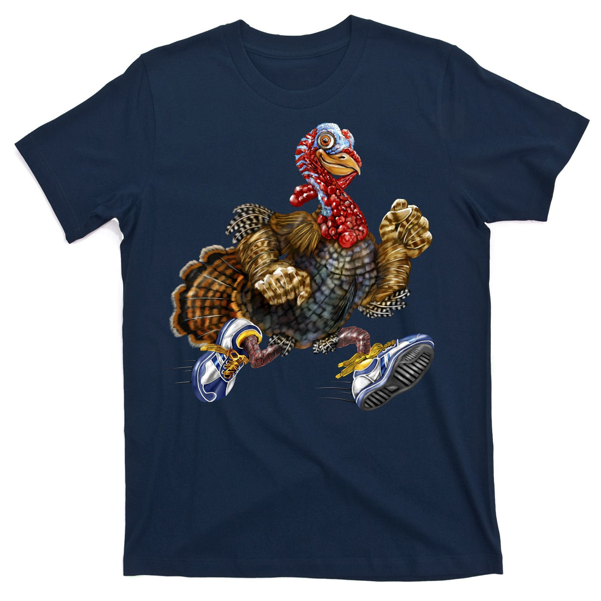 Turkey Running In Action Thanksgiving T-Shirt product image 1