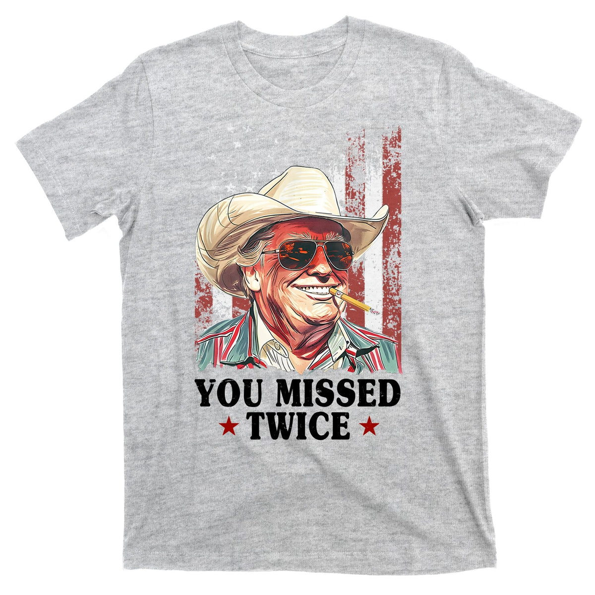 Trump You Missed Twice Western Cowboy T-Shirt product image 9