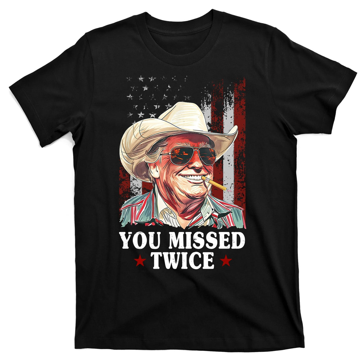 Trump You Missed Twice Western Cowboy T-Shirt product image 7