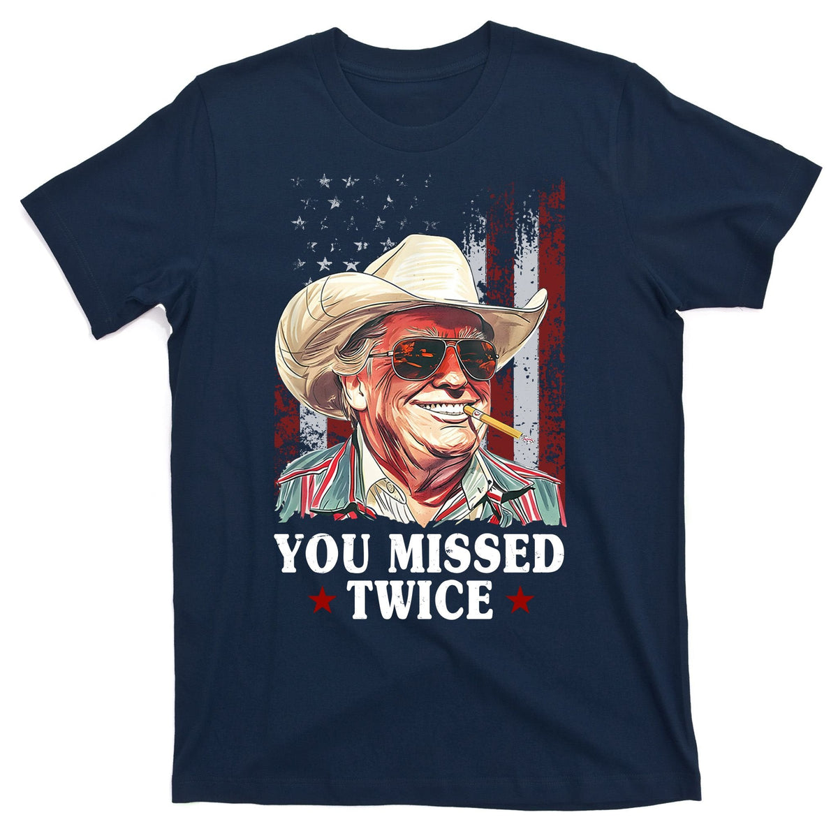 Trump You Missed Twice Western Cowboy T-Shirt product image 1