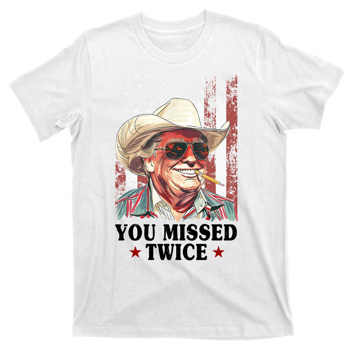 Trump You Missed Twice Western Cowboy T-Shirt product image 11