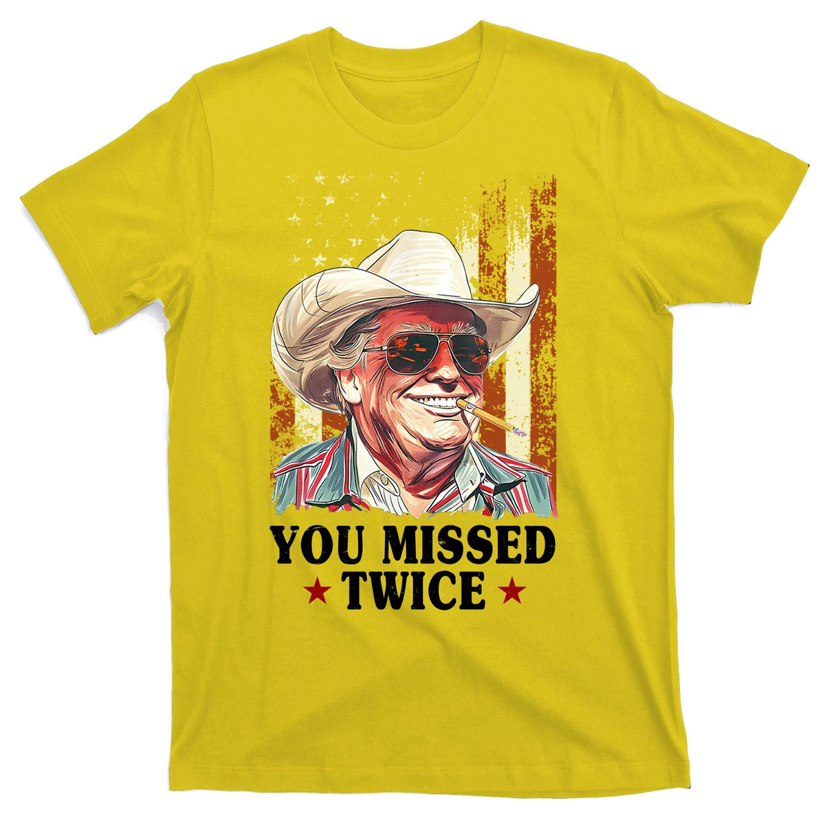 Trump You Missed Twice Western Cowboy T-Shirt product image 3