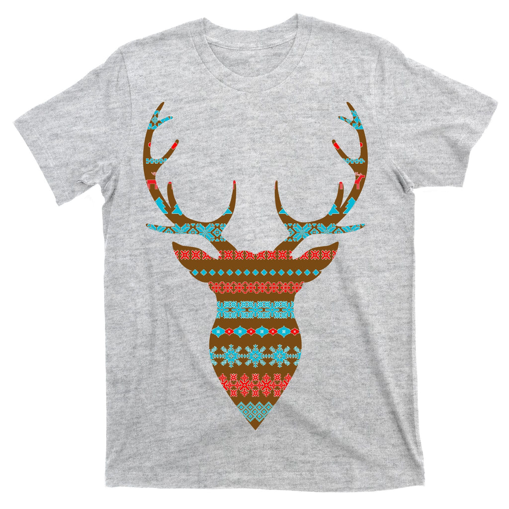 Ugly Christmas Pattern Deer T-Shirt product image 9