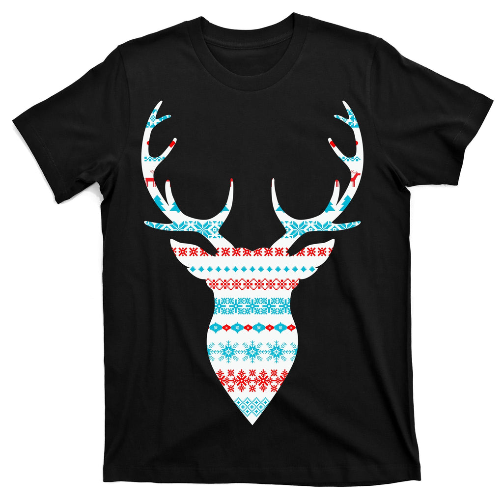 Ugly Christmas Pattern Deer T-Shirt product image 7