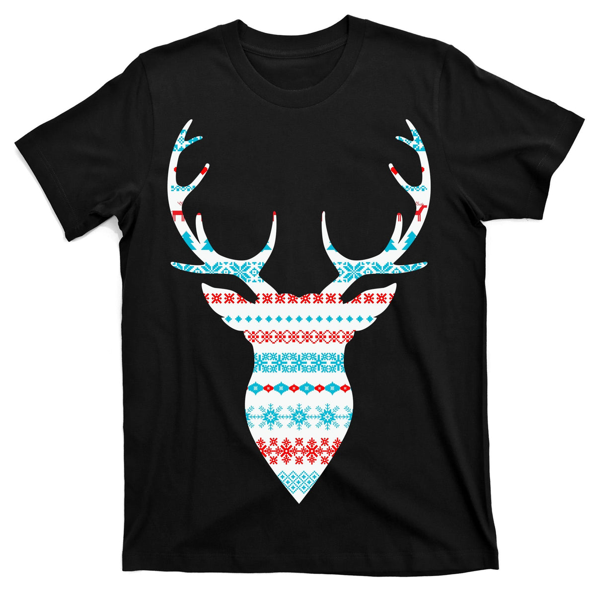 Ugly Christmas Pattern Deer T-Shirt product image 7