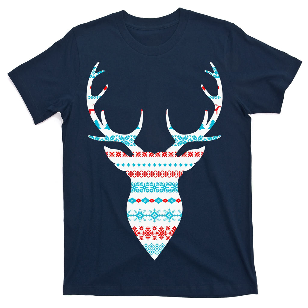 Ugly Christmas Pattern Deer T-Shirt product image 1