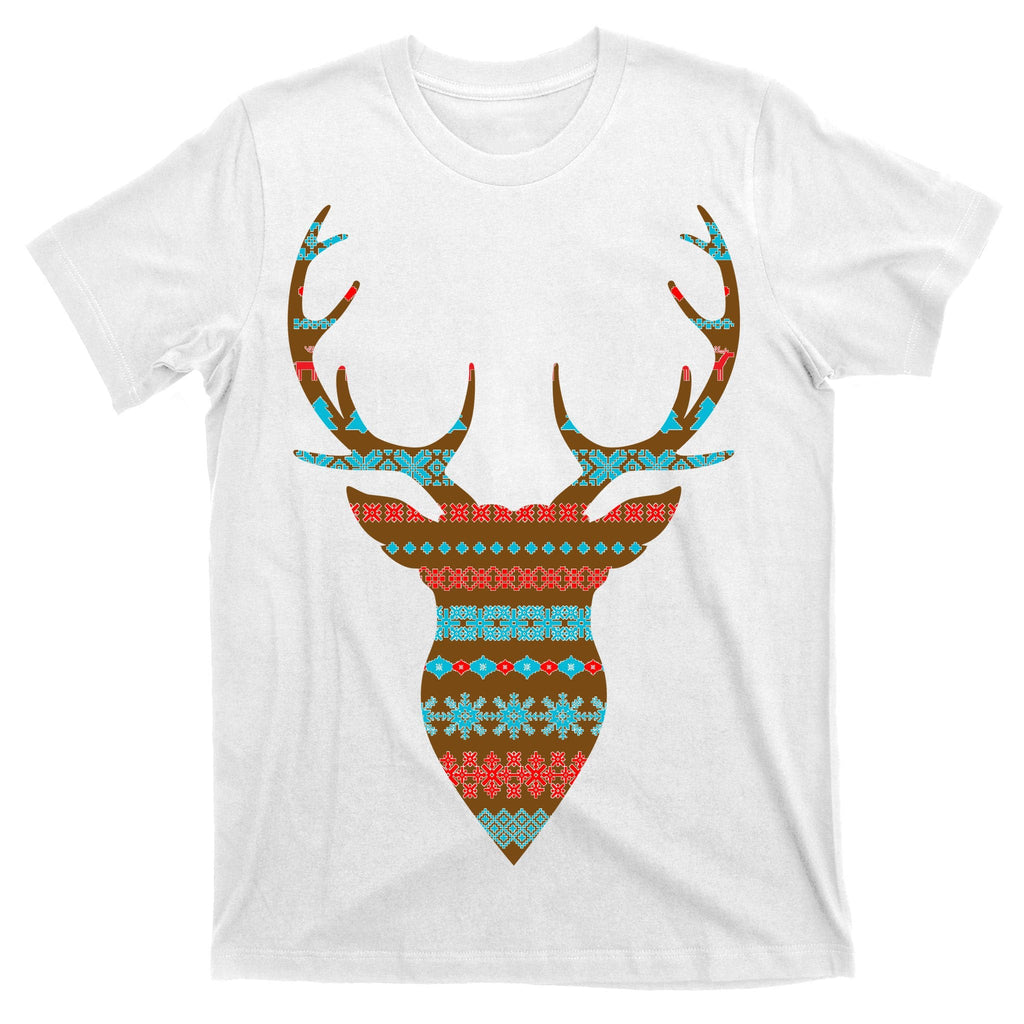 Ugly Christmas Pattern Deer T-Shirt product image 11