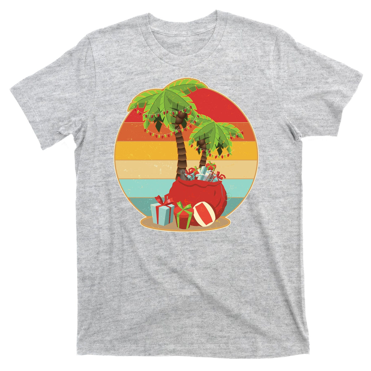 Vintage Christmas Palm Tree and Presents In July T-Shirt product image 9