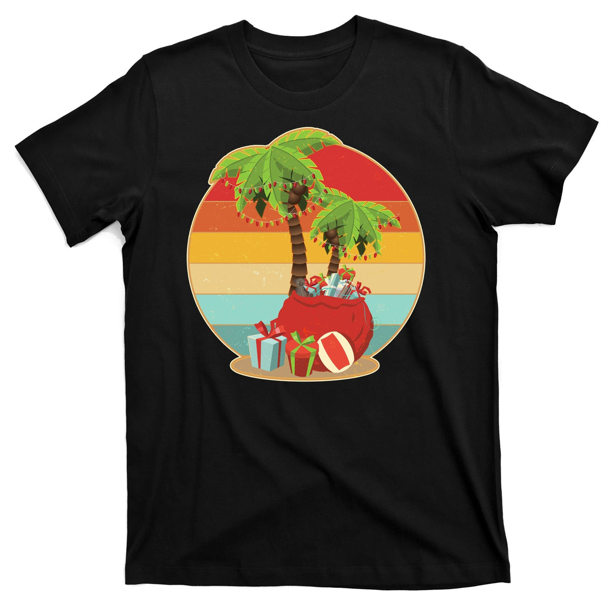 Vintage Christmas Palm Tree and Presents In July T-Shirt product image 7