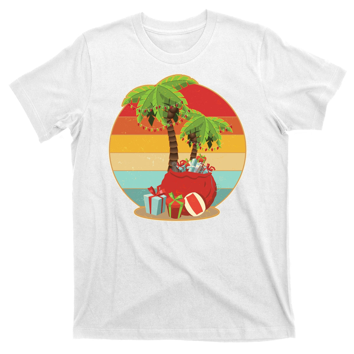 Vintage Christmas Palm Tree and Presents In July T-Shirt product image 11