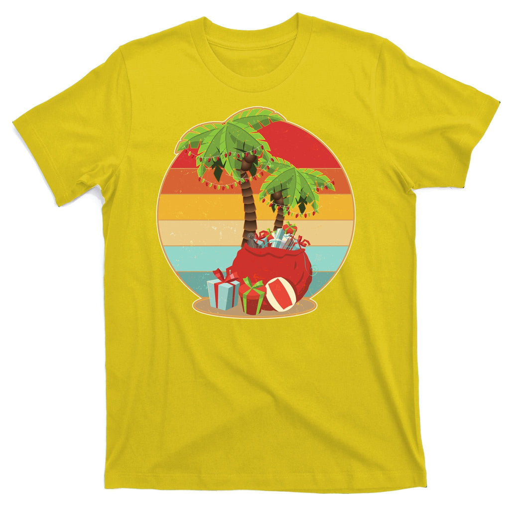 Vintage Christmas Palm Tree and Presents In July T-Shirt product image 3