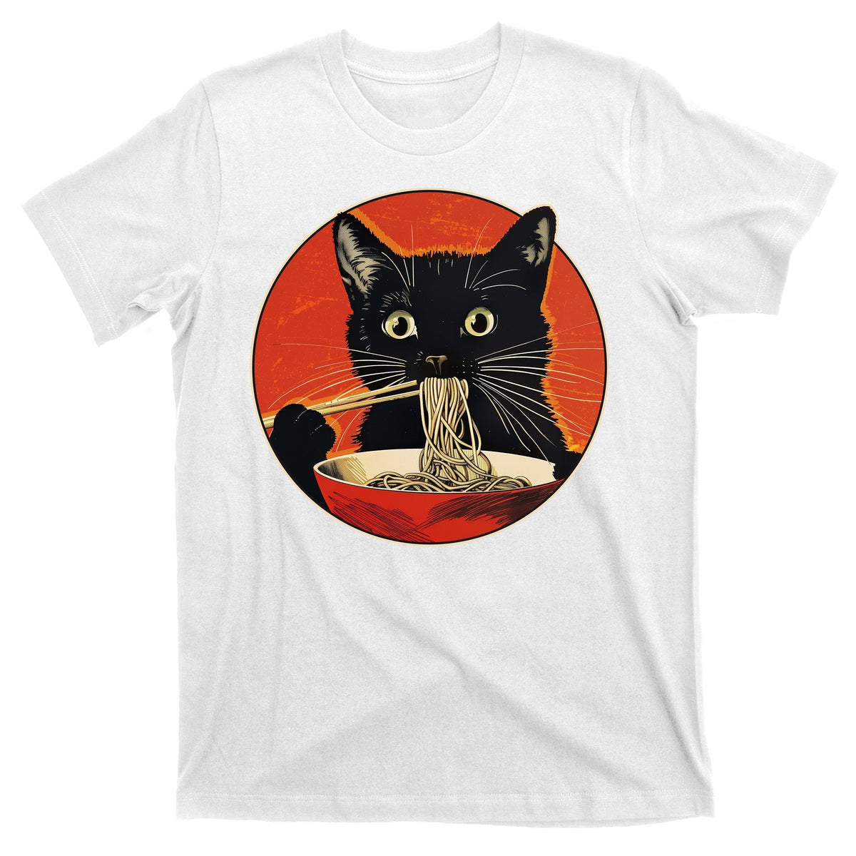 Vintage Retro Japanese Ramen Cat Neko T-Shirt product image 11