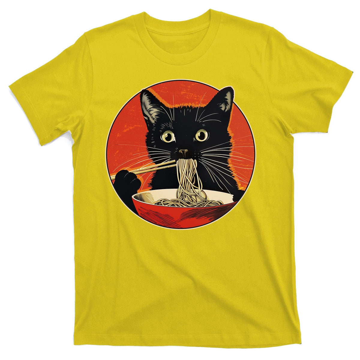 Vintage Retro Japanese Ramen Cat Neko T-Shirt product image 3