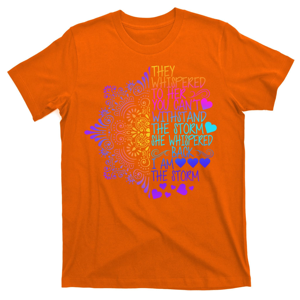 Whispered Back I Am The Storm Floral T-Shirt product image 5