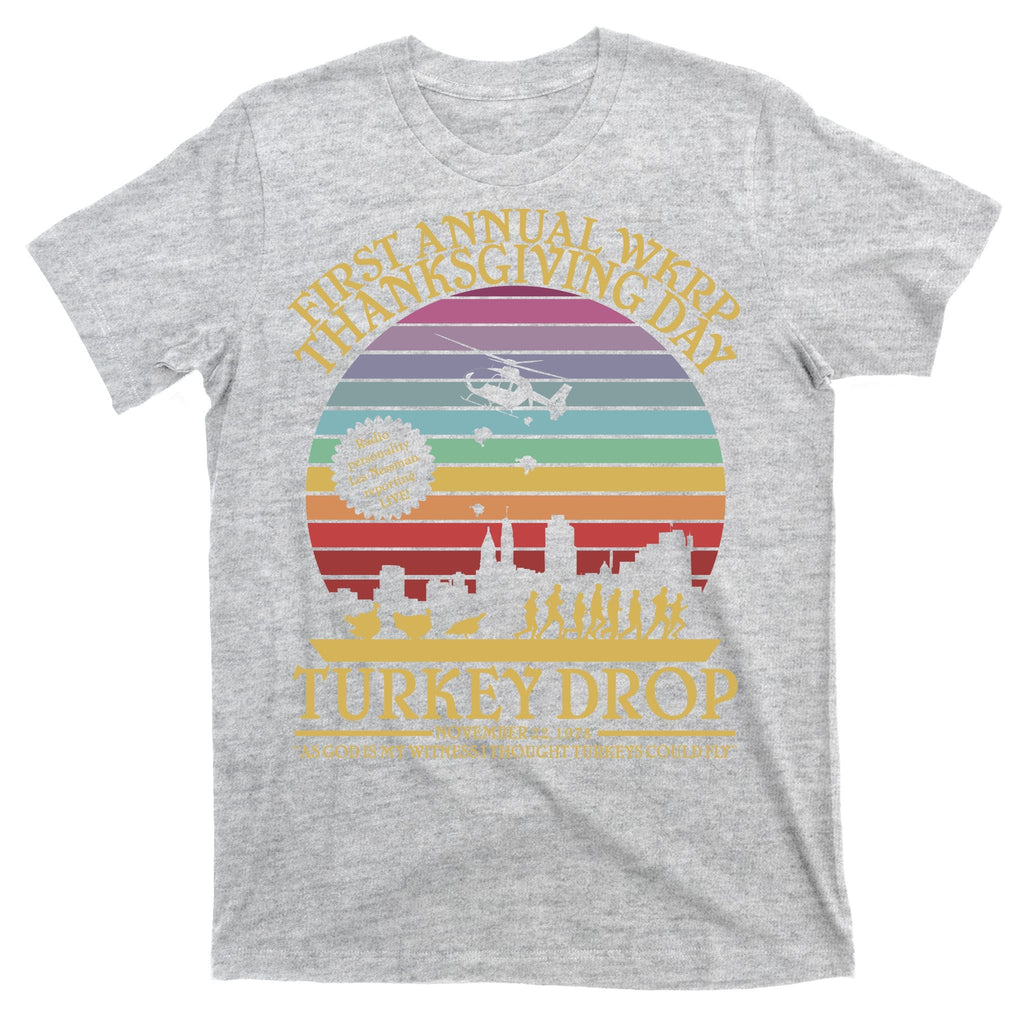 WKRP Thanksgiving Turkey Drop Funny Retro T-Shirt product image 9