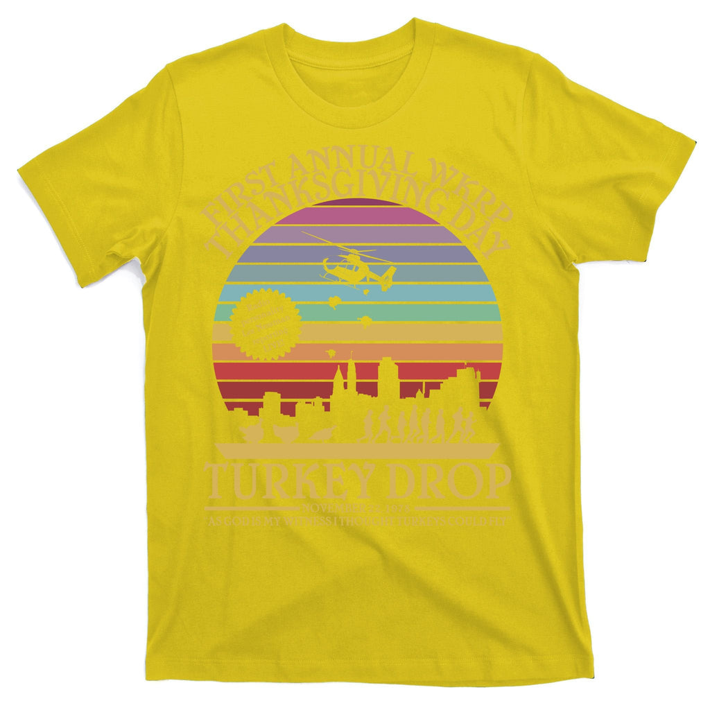 WKRP Thanksgiving Turkey Drop Funny Retro T-Shirt product image 3