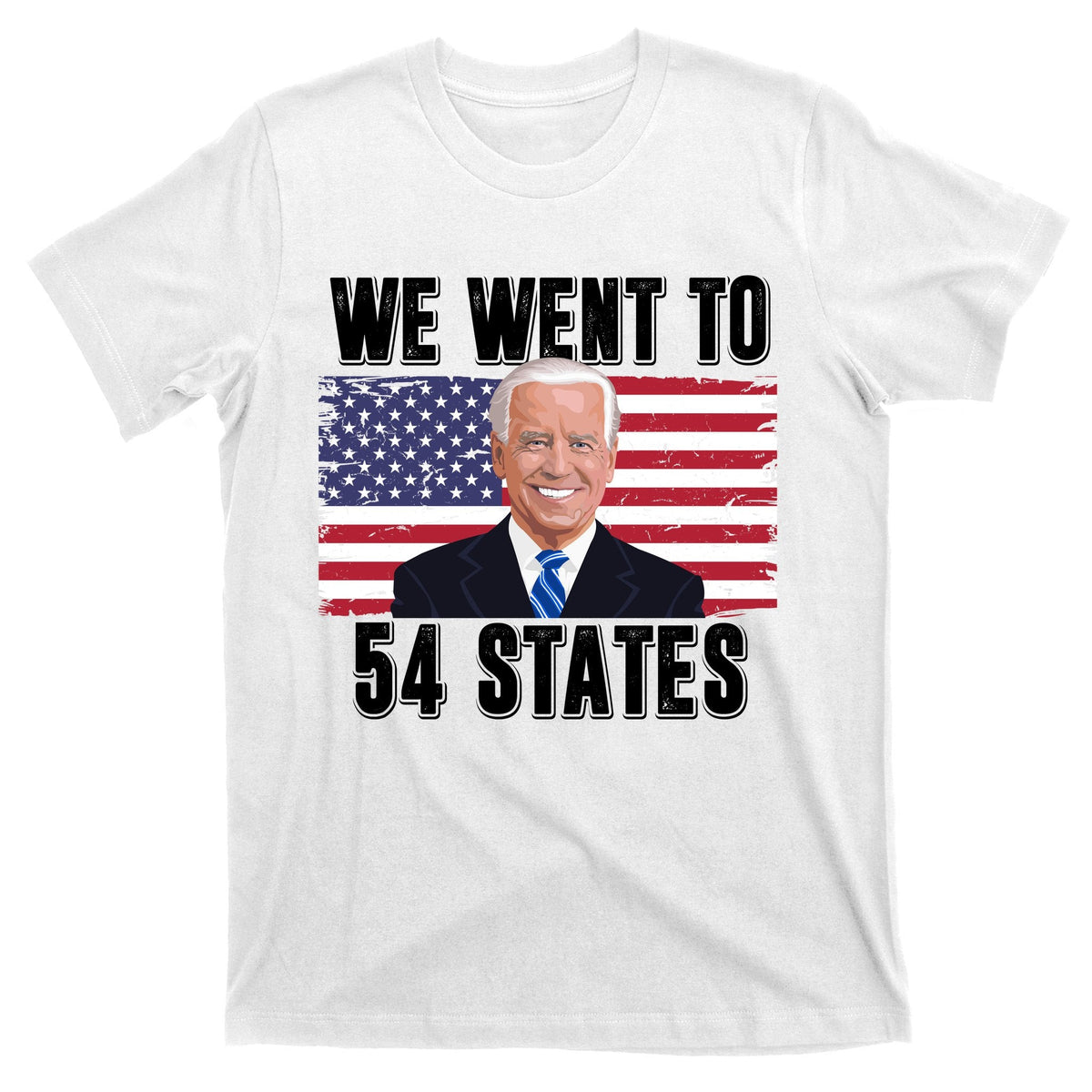 We Went To 54 States USA Flag Joe Biden Funny T-Shirt product image 11