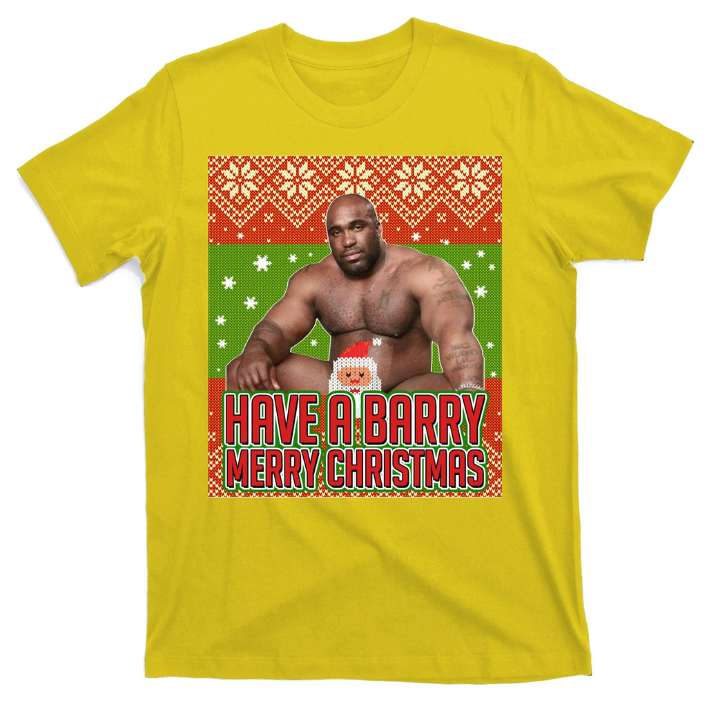 X-Mas Christmas Have A Barry Merry Ugly Sweater T-Shirt product image 3