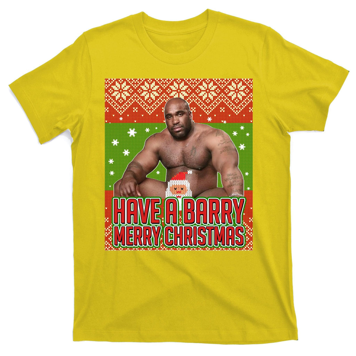 X-Mas Christmas Have A Barry Merry Ugly Sweater T-Shirt product image 3